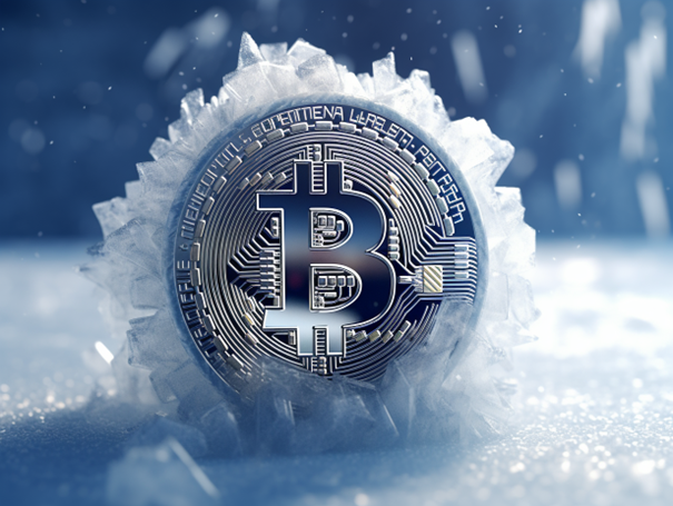 Bitcoin eingefroren