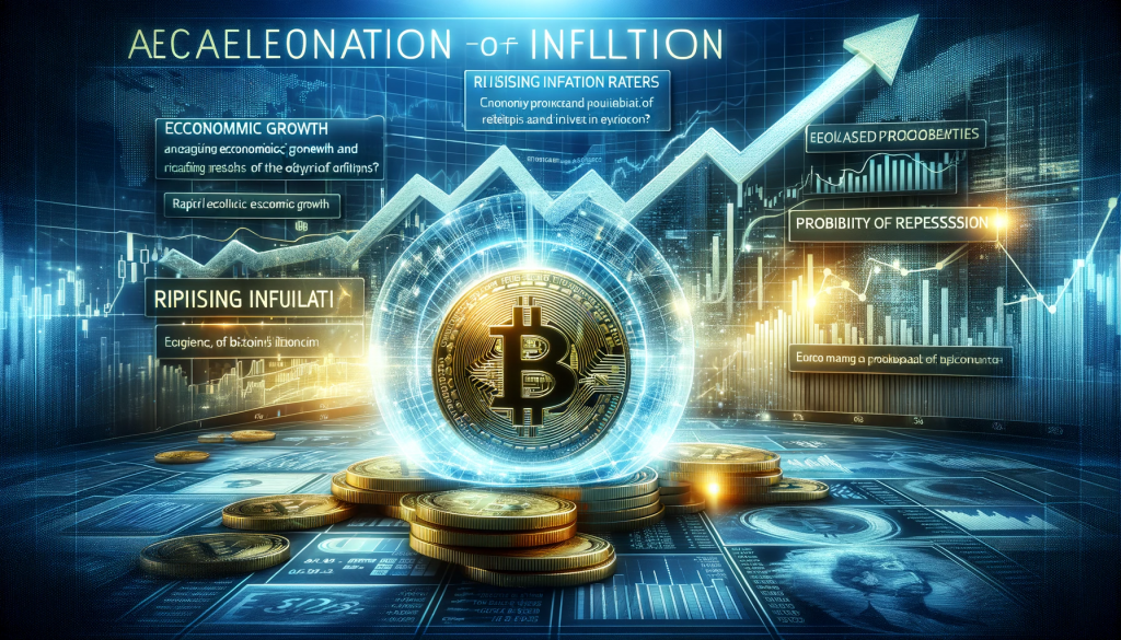 BTC Münze mit Pfeil nach oben