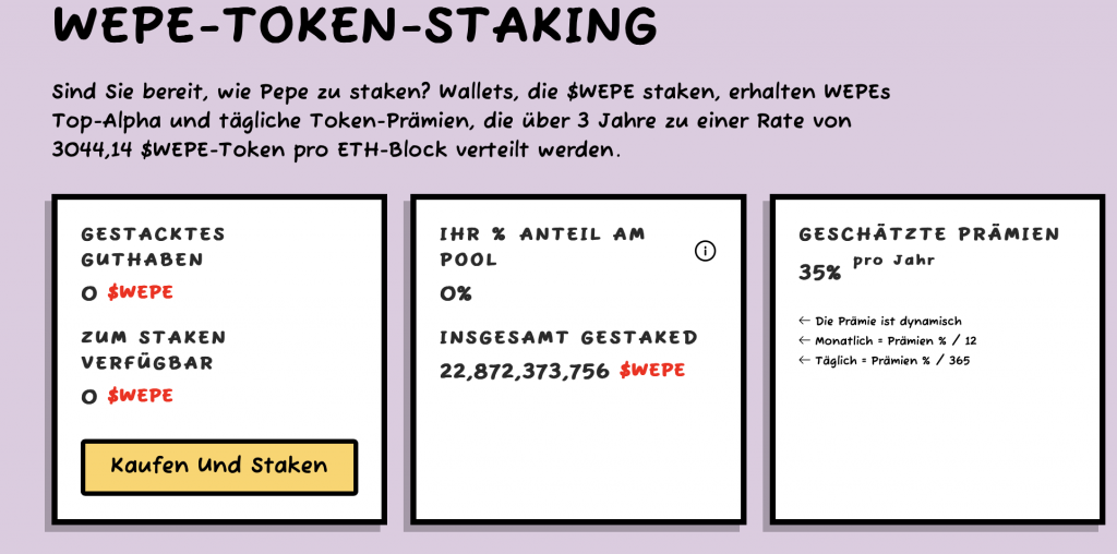 Wepe Staking 