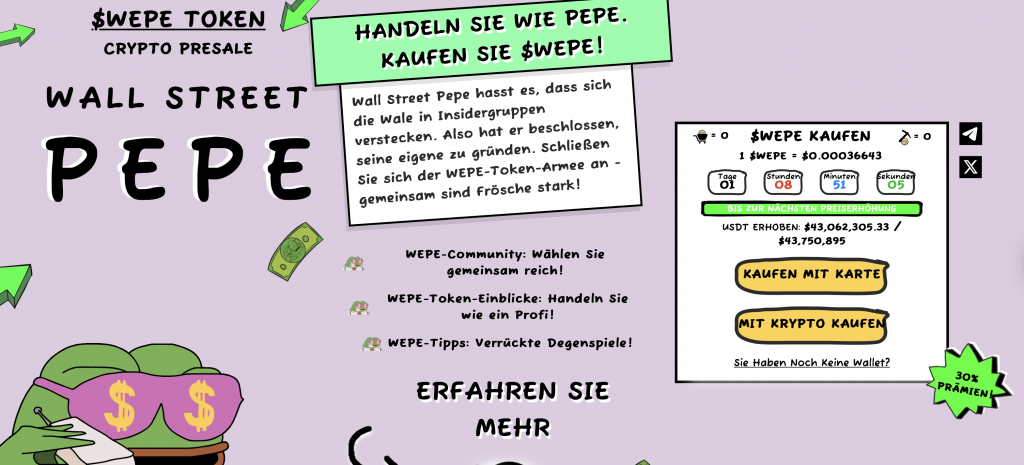 Wall Street Pepe Website 