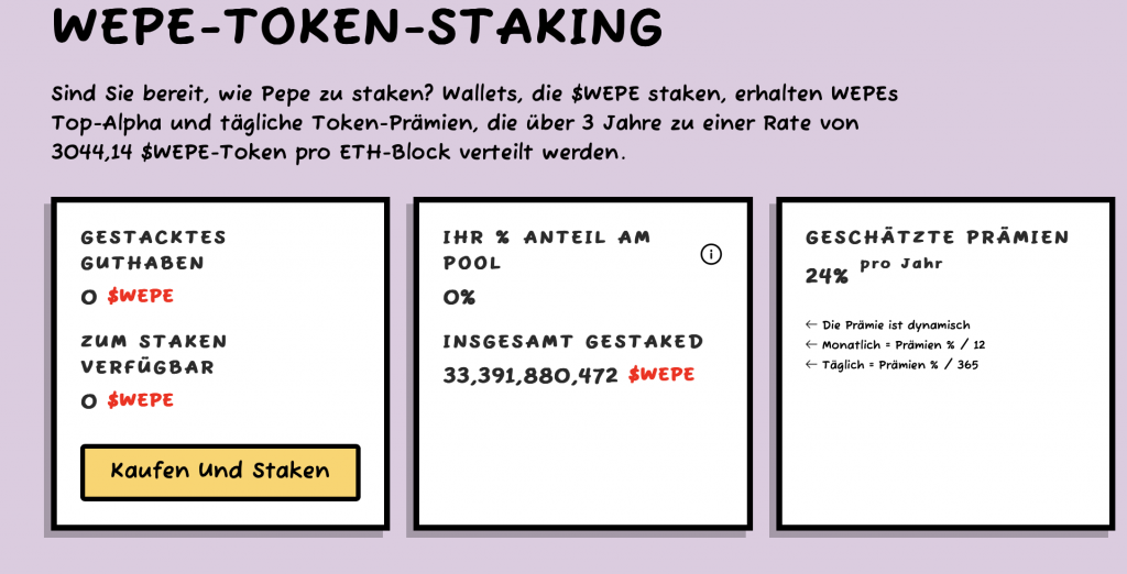 WEPE Staking 