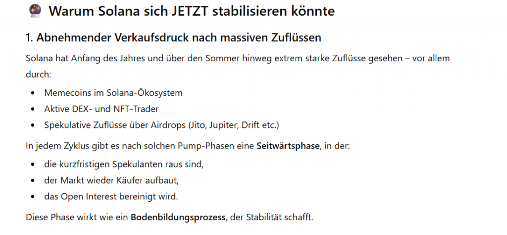 ChatGPT über Solana