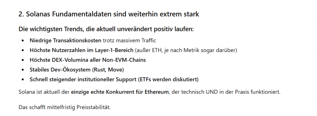 ChatGPT über Solana